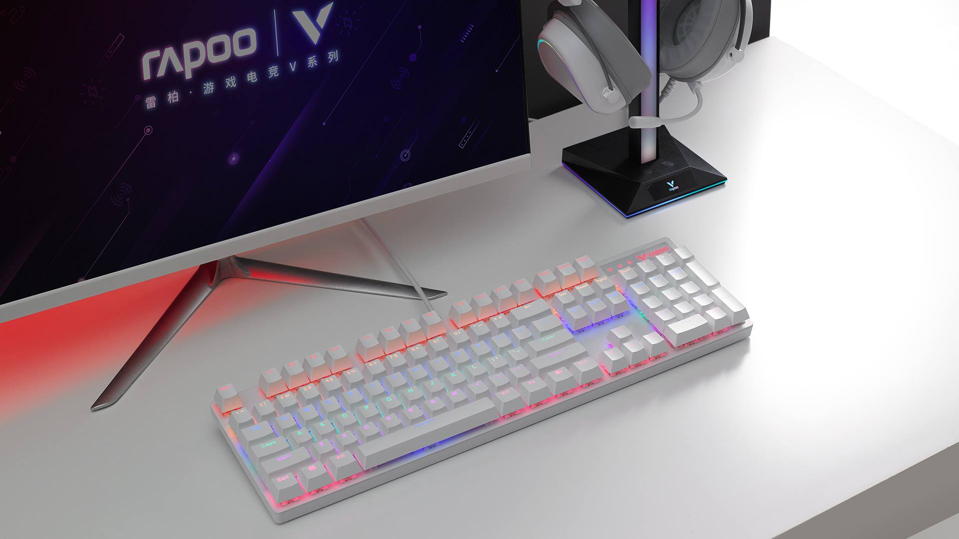 柏依混彩背光游戏机械键盘 V500PRO 详情配图