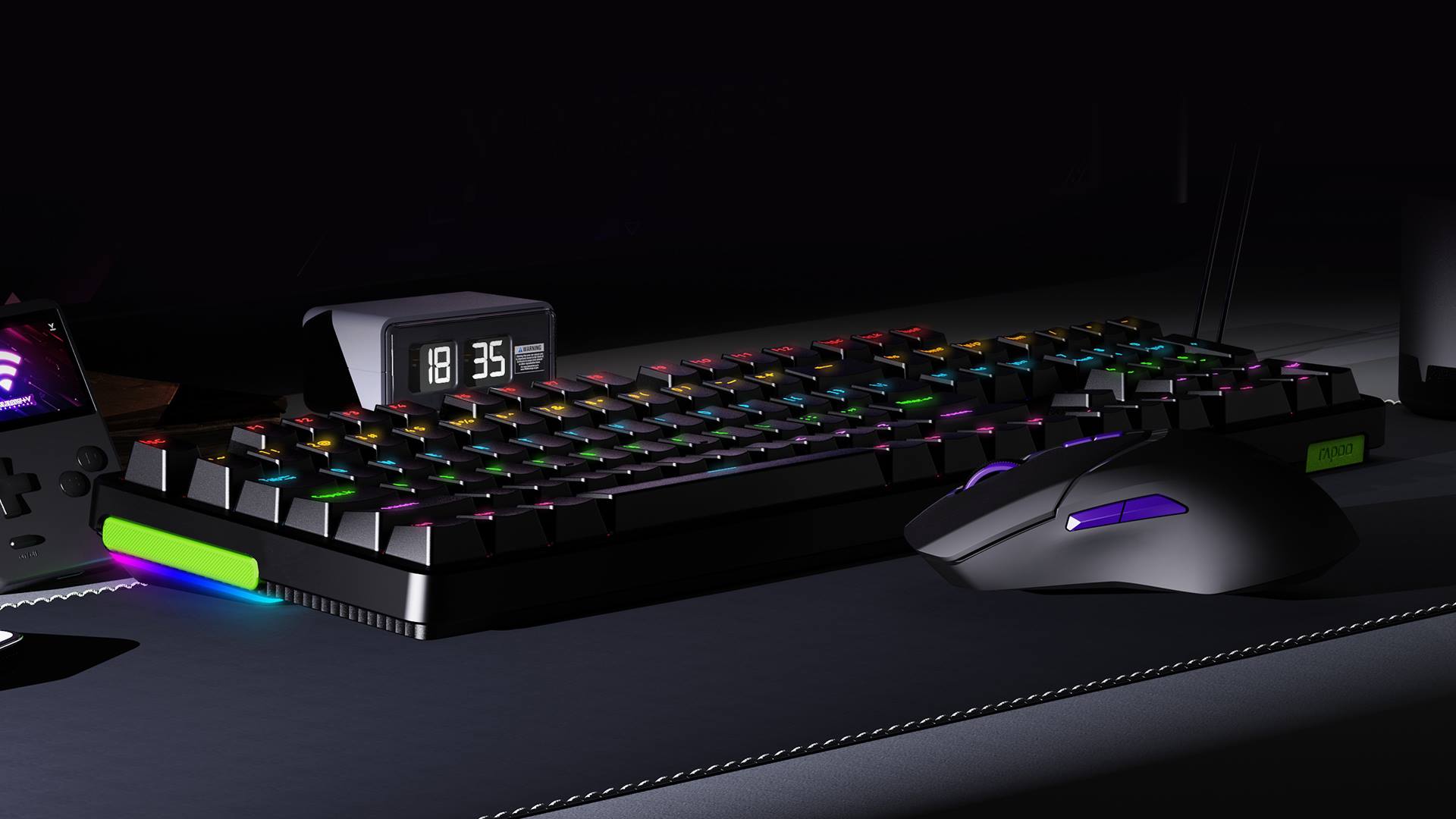 柏依背光游戏机械键盘（ 双形态） V500PRO 详情配图