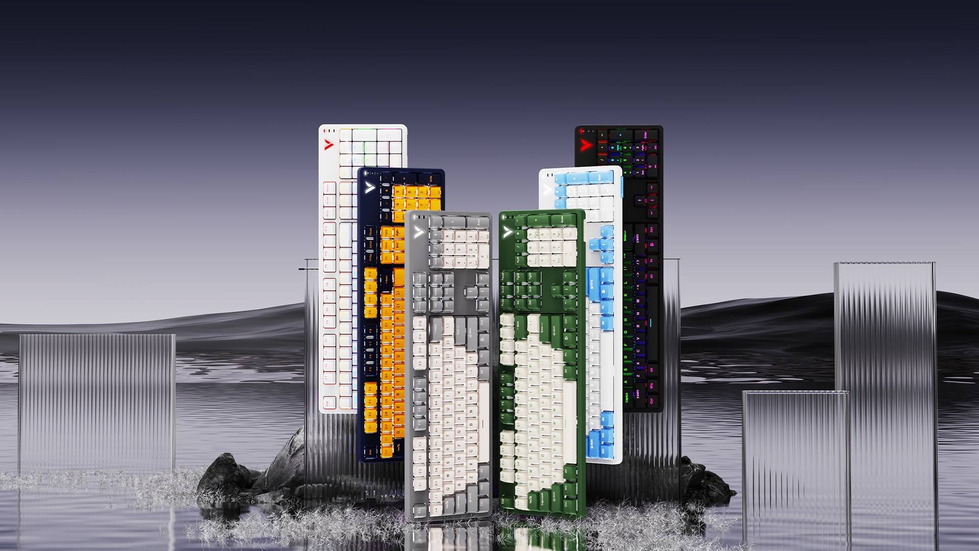 柏依背光游戏机械键盘（ 双形态） V500PRO 功能卖点展示图