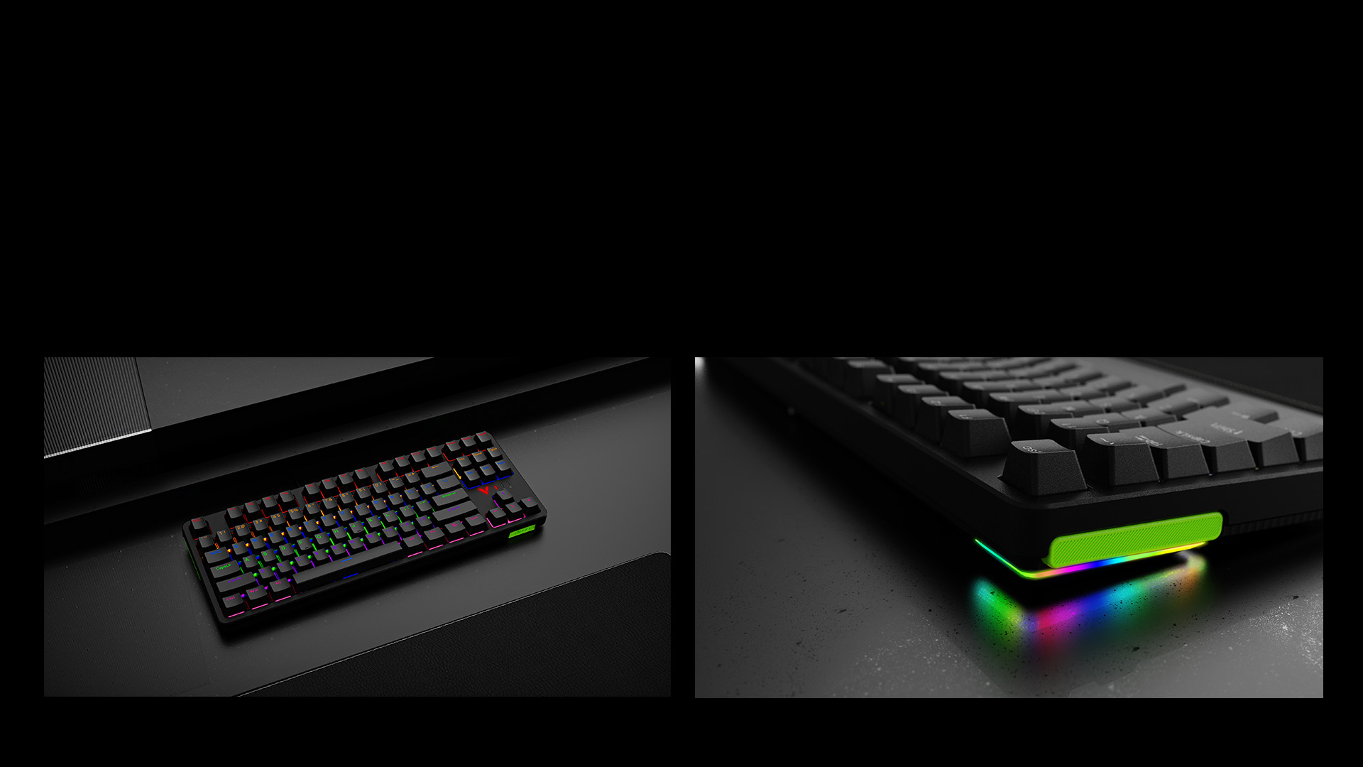 柏依背光游戏机械键盘（双形态） V500PRO-87 详情配图