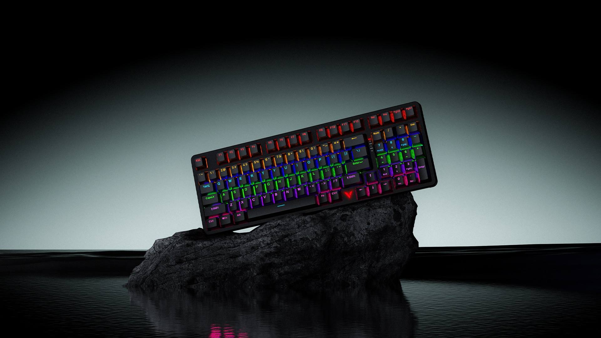 柏依背光游戏机械键盘（双形态） V500PRO-98 详情配图