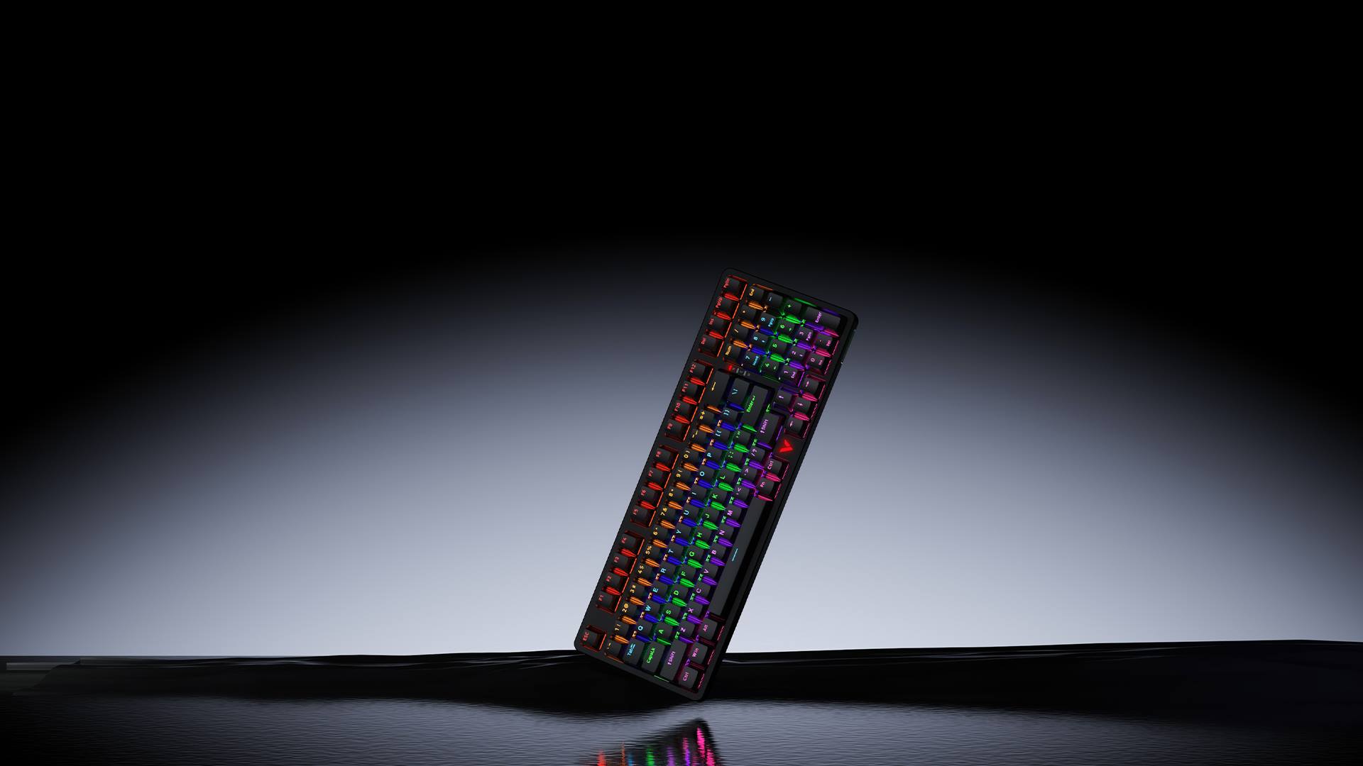 柏依背光游戏机械键盘（双形态） V500PRO-98 详情配图