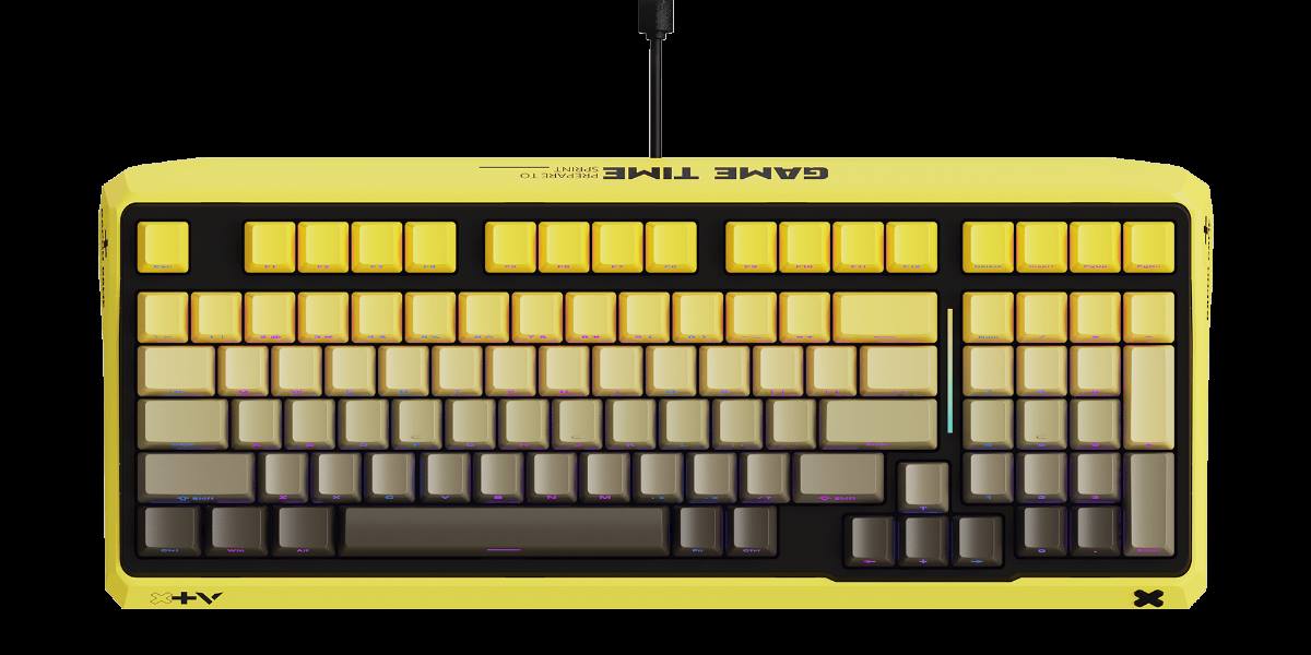 柏依防水幻彩RGB背光游戏机械键盘 ESK750-98（渐变侧刻版） 商品展示图