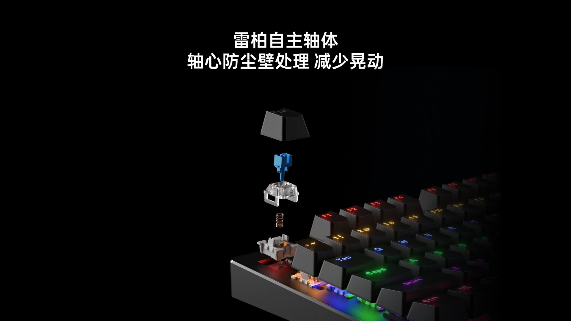 柏依混彩背光游戏机械键盘 V510 详情配图