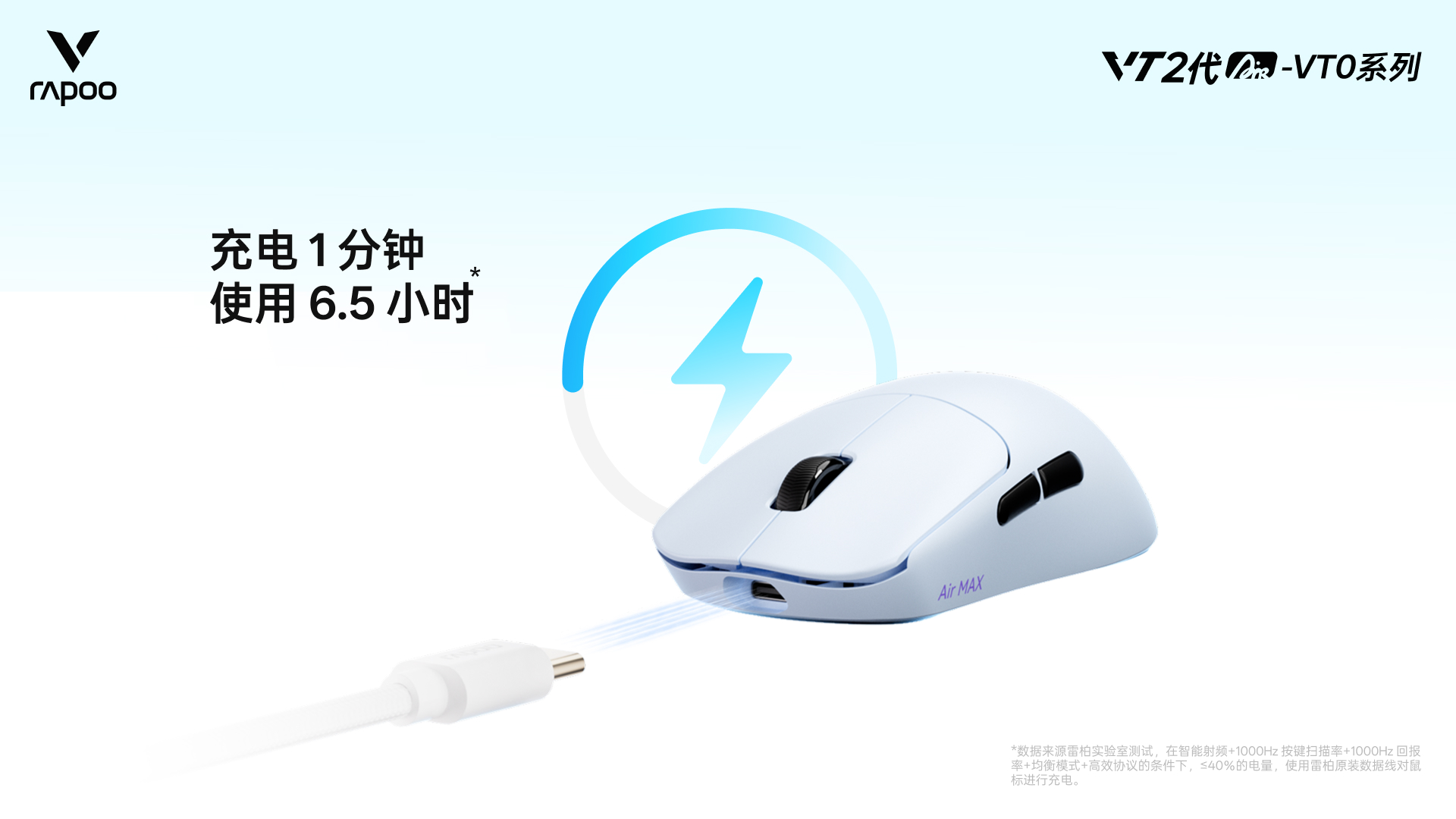 柏依数码新闻配图：柏依VT0Air MAX无线电竞鼠标，轻约39g的“双光”配