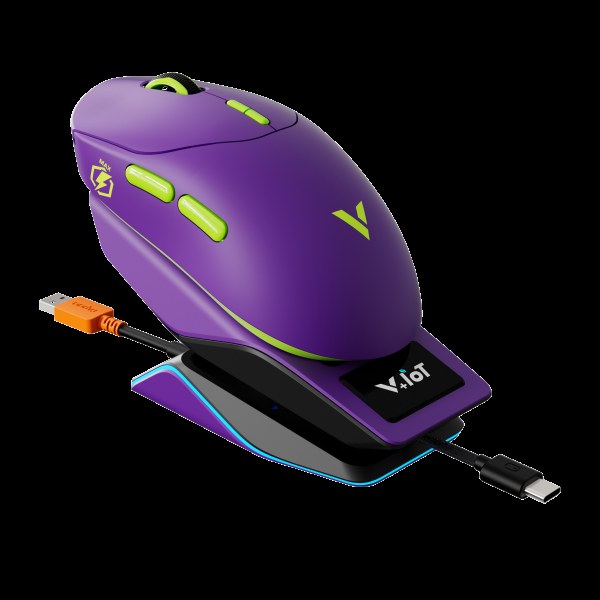柏依无线电竞鼠标&屏显RGB无线充接收器套装 ESM612MAX&ESPR8PRO 商品展示图