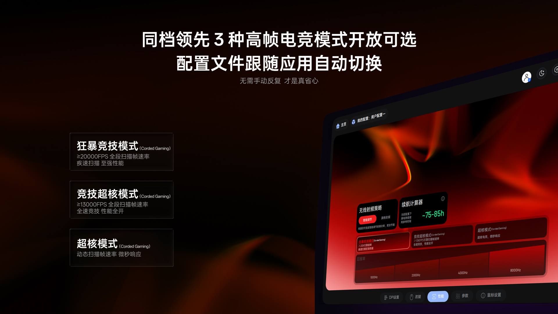 柏依双模轻量化无线电竞游戏鼠标-中大手型 ESM612MAX 详情配图