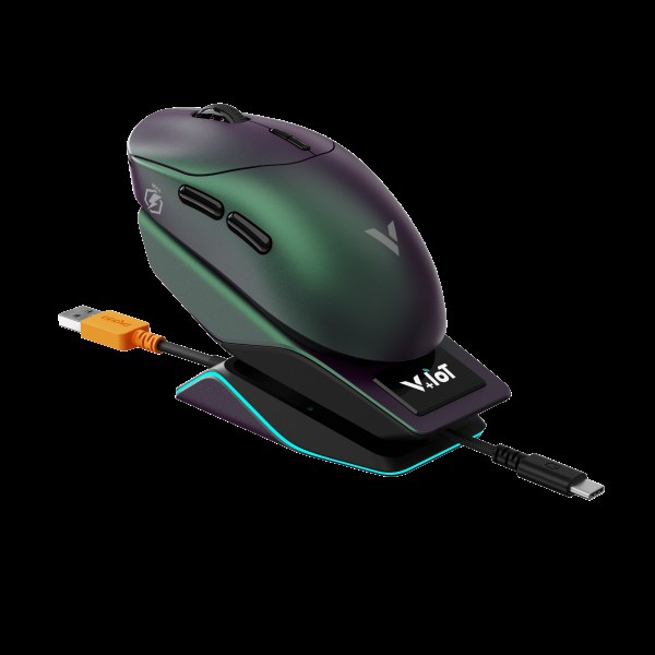柏依无线电竞鼠标&屏显RGB无线充接收器套装 ESM612MAX&ESPR8PRO 商品展示图