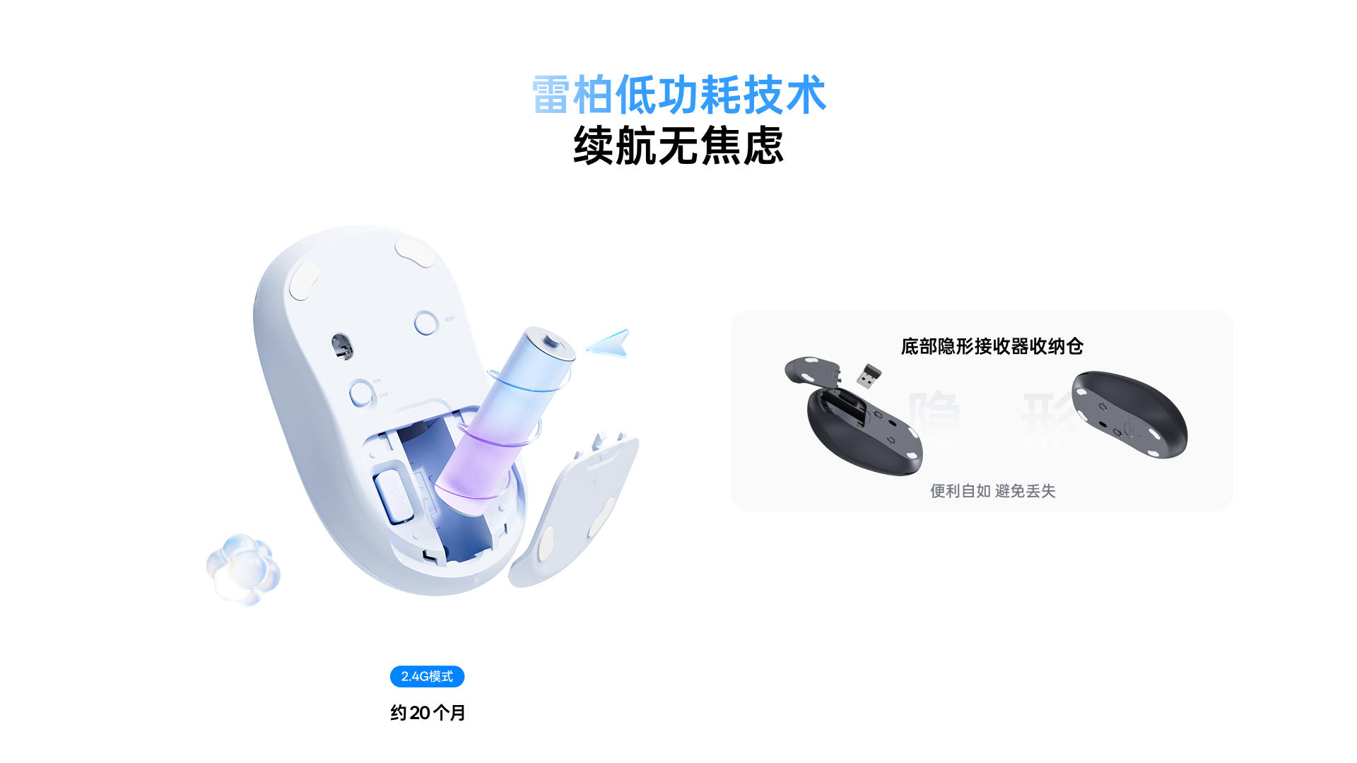 柏依无线AI办公鼠标（三键版） C10 详情配图
